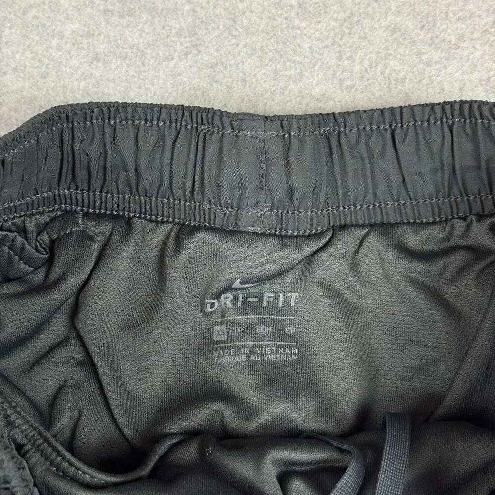Women's Nike Loose Vented Running Swimming Grey Shorts White Contrast Trim - XS